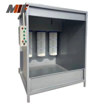 Powder spray booth recovery system